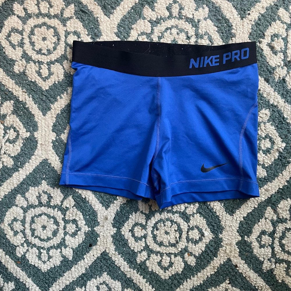 Blue Nike Pro Spandex 2.5" seam